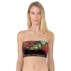 Boho Hippie Trippy Floral Pattern Bandeau Top by CrypticFragmentsDesign