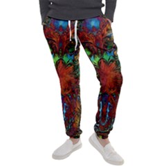 Boho Hippie Trippy Floral Pattern Men s Jogger Sweatpants by CrypticFragmentsDesign