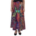 Boho Hippie Trippy Floral Pattern Flared Maxi Skirt View1