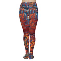 Phoenix In The Rain Abstract Pattern Tights by CrypticFragmentsDesign