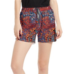 Phoenix In The Rain Abstract Pattern Runner Shorts by CrypticFragmentsDesign