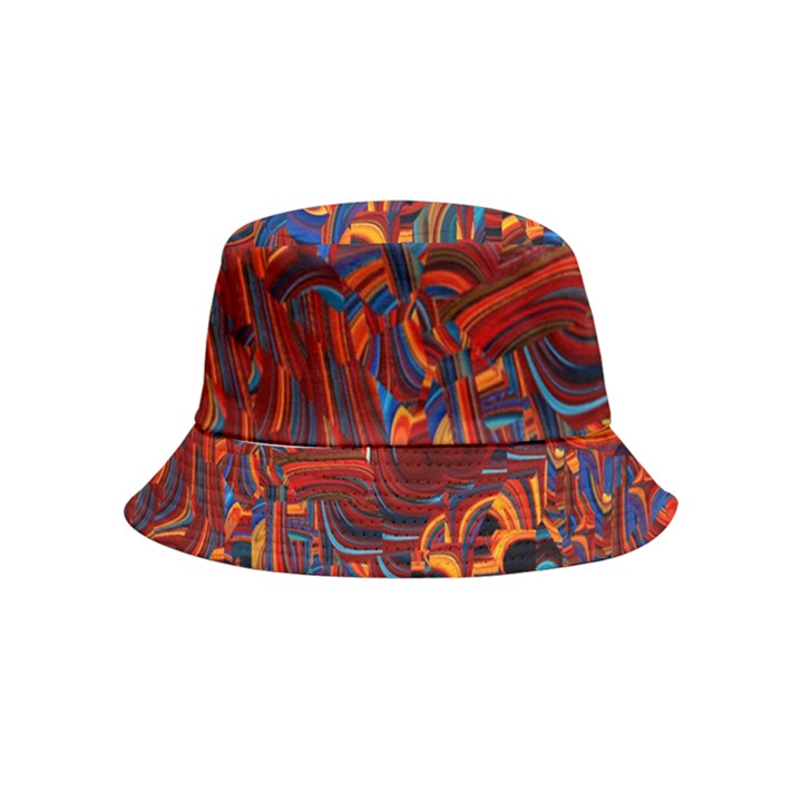 Phoenix in the Rain Abstract Pattern Inside Out Bucket Hat (Kids)