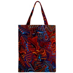 Phoenix Rising Colorful Abstract Art Zipper Classic Tote Bag by CrypticFragmentsDesign