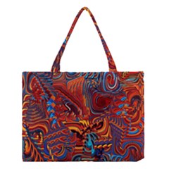 Phoenix Rising Colorful Abstract Art Medium Tote Bag by CrypticFragmentsDesign