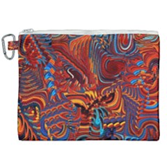 Phoenix Rising Colorful Abstract Art Canvas Cosmetic Bag (xxl) by CrypticFragmentsDesign