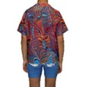 Phoenix Rising Colorful Abstract Art Kids  Short Sleeve Swimwear View2