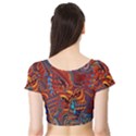 Phoenix Rising Colorful Abstract Art Short Sleeve Crop Top View2