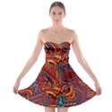 Phoenix Rising Colorful Abstract Art Strapless Bra Top Dress View1