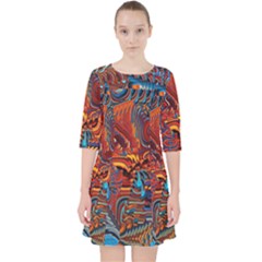 Phoenix Rising Colorful Abstract Art Pocket Dress by CrypticFragmentsDesign