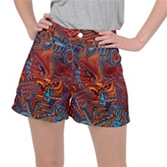 Phoenix Rising Colorful Abstract Art Ripstop Shorts by CrypticFragmentsDesign