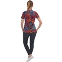 Phoenix Rising Colorful Abstract Art Short Sleeve Zip Up Jacket View2