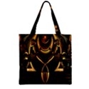 Black and Gold Abstract Line Art Pattern Zipper Grocery Tote Bag View1