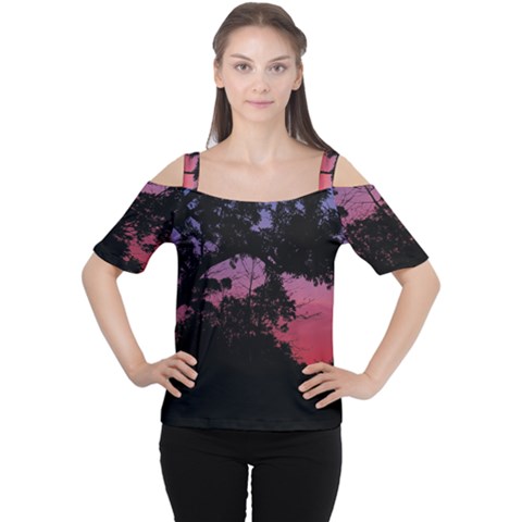 Sunset Landscape High Contrast Photo Cutout Shoulder Tee by dflcprintsclothing