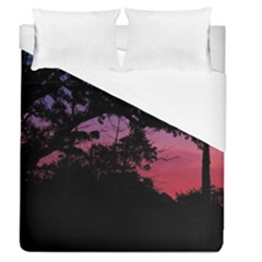 Sunset Landscape High Contrast Photo Duvet Cover (queen Size) by dflcprintsclothing