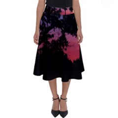 Sunset Landscape High Contrast Photo Perfect Length Midi Skirt by dflcprintsclothing