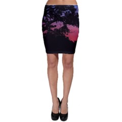 Sunset Landscape High Contrast Photo Bodycon Skirt by dflcprintsclothing