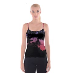 Sunset Landscape High Contrast Photo Spaghetti Strap Top by dflcprintsclothing