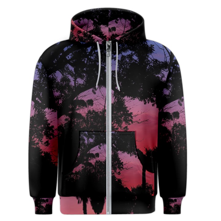 Sunset Landscape High Contrast Photo Men s Zipper Hoodie