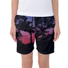 Sunset Landscape High Contrast Photo Women s Basketball Shorts by dflcprintsclothing