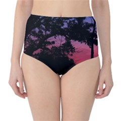 Sunset Landscape High Contrast Photo Classic High-waist Bikini Bottoms by dflcprintsclothing