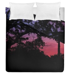 Sunset Landscape High Contrast Photo Duvet Cover Double Side (queen Size)