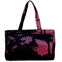 Sunset Landscape High Contrast Photo Canvas Work Bag by dflcprintsclothing