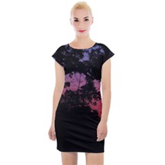 Sunset Landscape High Contrast Photo Cap Sleeve Bodycon Dress by dflcprintsclothing