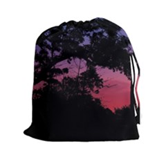 Sunset Landscape High Contrast Photo Drawstring Pouch (2xl)