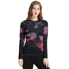 Sunset Landscape High Contrast Photo Women s Long Sleeve Rash Guard by dflcprintsclothing