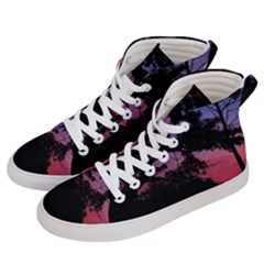 Sunset Landscape High Contrast Photo Men s Hi-top Skate Sneakers by dflcprintsclothing