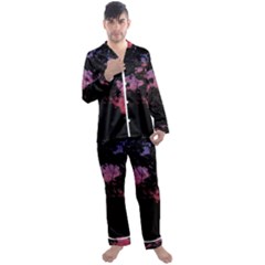 Sunset Landscape High Contrast Photo Men s Long Sleeve Satin Pajamas Set