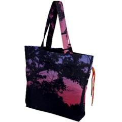 Sunset Landscape High Contrast Photo Drawstring Tote Bag by dflcprintsclothing