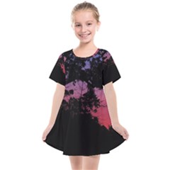 Sunset Landscape High Contrast Photo Kids  Smock Dress