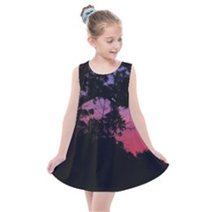 Sunset Landscape High Contrast Photo Kids  Summer Dress