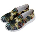 Multicolor Floral Art Copper Patina  Men s Lightweight Slip Ons View2