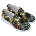 Multicolor Floral Art Copper Patina  Men s Lightweight Slip Ons View3