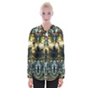 Multicolor Floral Art Copper Patina  Womens Long Sleeve Shirt View1