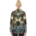 Multicolor Floral Art Copper Patina  Womens Long Sleeve Shirt View2