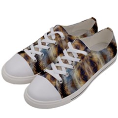 Retro Hippie Vibe Psychedelic Silver Women s Low Top Canvas Sneakers by CrypticFragmentsDesign