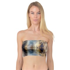 Retro Hippie Vibe Psychedelic Silver Bandeau Top