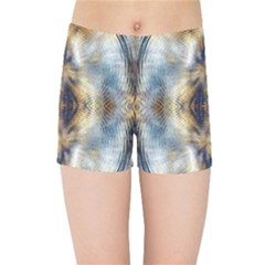 Retro Hippie Vibe Psychedelic Silver Kids  Sports Shorts