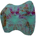 Retro Hippie Abstract Floral Blue Violet Velour Head Support Cushion View4