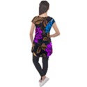 Neon Tropicals Fuschia Cap Sleeve High Low Top View2