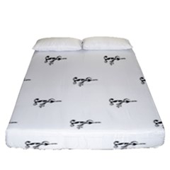 Tribal Style Symbol Drawing Print Pattern Fitted Sheet (queen Size)