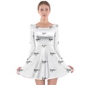 Tribal Style Symbol Drawing Print Pattern Long Sleeve Skater Dress View1