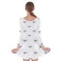 Tribal Style Symbol Drawing Print Pattern Long Sleeve Skater Dress View2