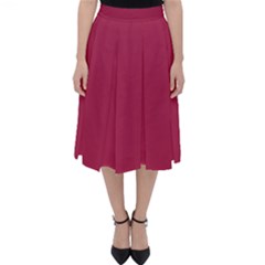 Amaranth Purple Classic Midi Skirt by FashionLane