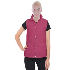 Amaranth Purple Women s Button Up Vest by FashionLane