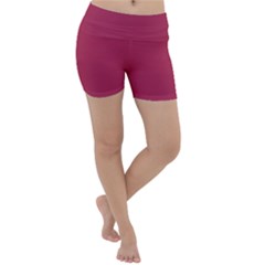 Amaranth Purple Lightweight Velour Yoga Shorts by FashionLane