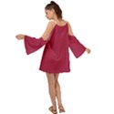 Amaranth Purple Kimono Sleeves Boho Dress View2